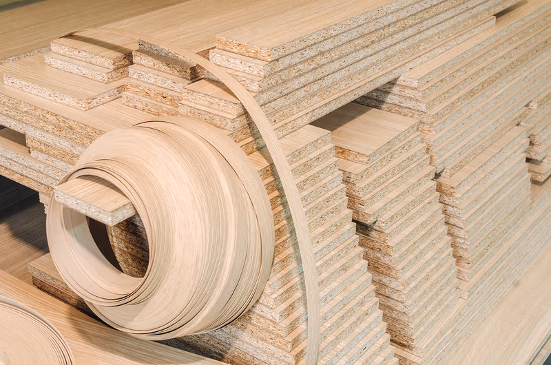 Detailed view of wood materials for efficient manufacturing